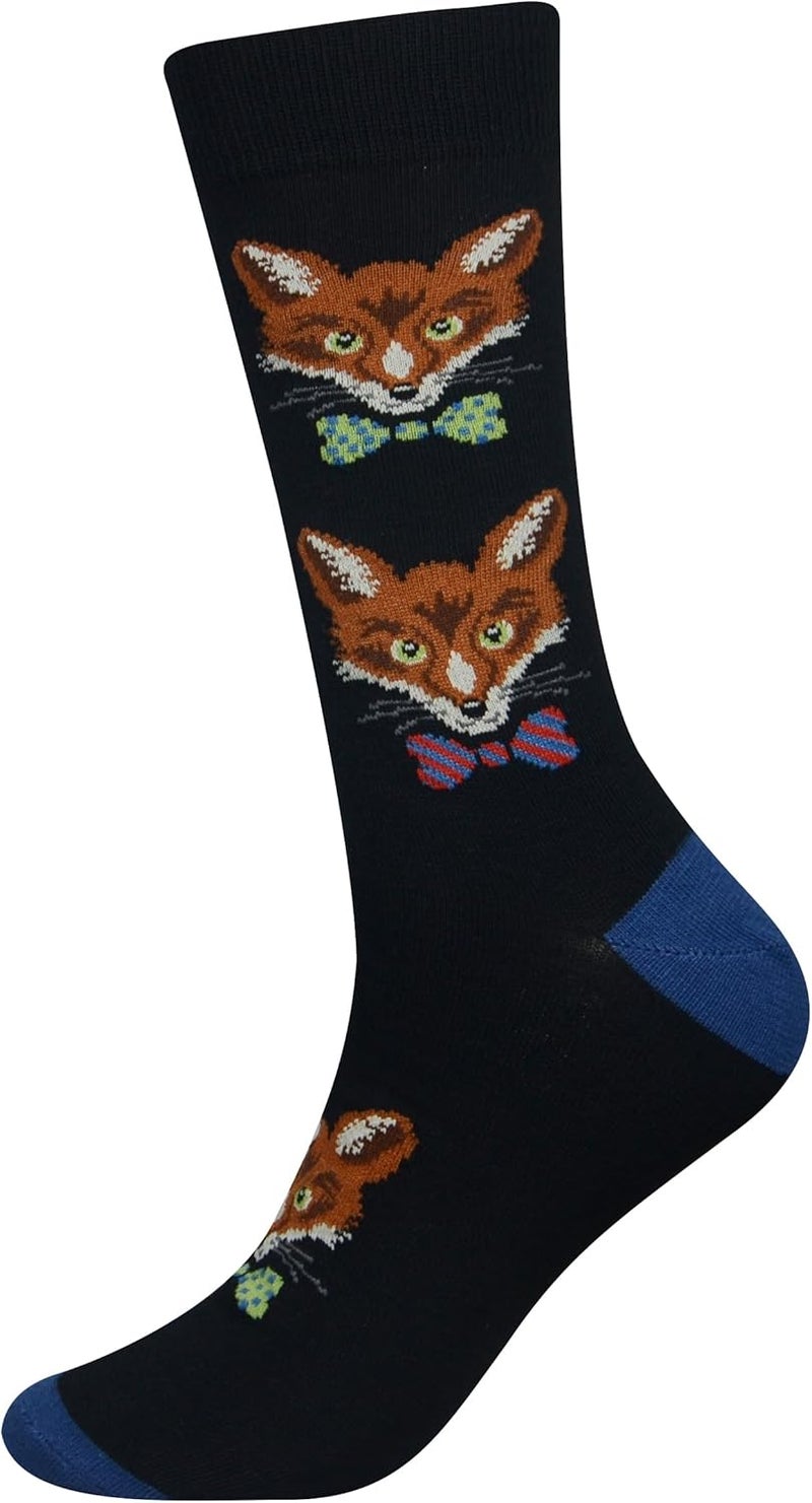 Cansok Men's 2/4 Packs Fun Crazy Novelty Dress Crew Socks - Image 3